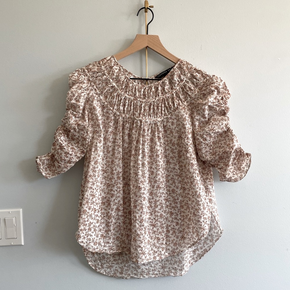 Veronica Beard Bocke Floral Blouse